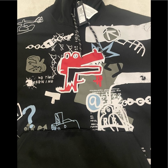 Versace Mens Graphic Print Cotton Hoodie Sz XL - Picture 3 of 11